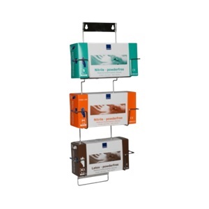 Metallinen käsineteline 3 rasialle - Telineet - AB-Kteline-met3 - 1