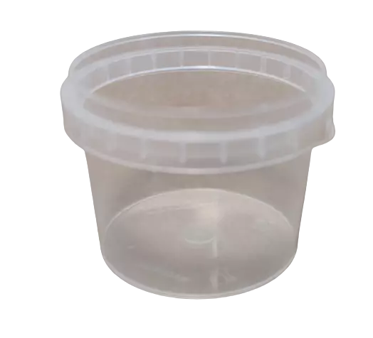 Pyöreä muovirasia 250 ml kansineen - Pyöreät muovirasiat - mr250ml-pyorea - 1