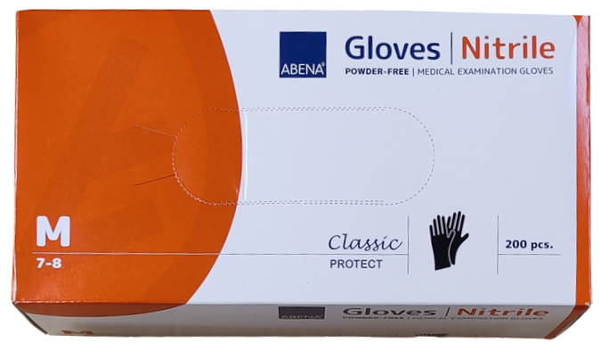 Nitriilikäsine musta M 200 - Nitriilikäsineet - AB290439-Musta - 1