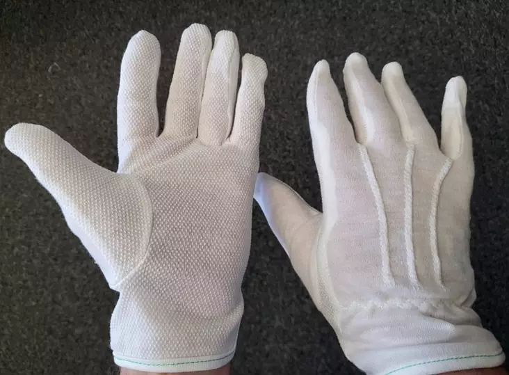 Mikrotäpläkäsine valkoinen 1 pari - Muut käsineet - PW-A080-kasine - 1