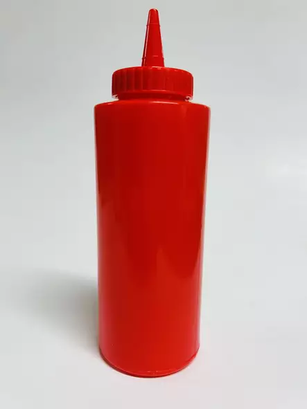 Punainen muovipullo kapea suu 360 ml - Grilli- ja muovipullot - Mplo360-221K - 1