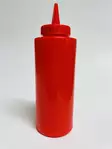 Punainen muovipullo kapea suu 360 ml - Grilli- ja muovipullot - Mplo360-221K - 1