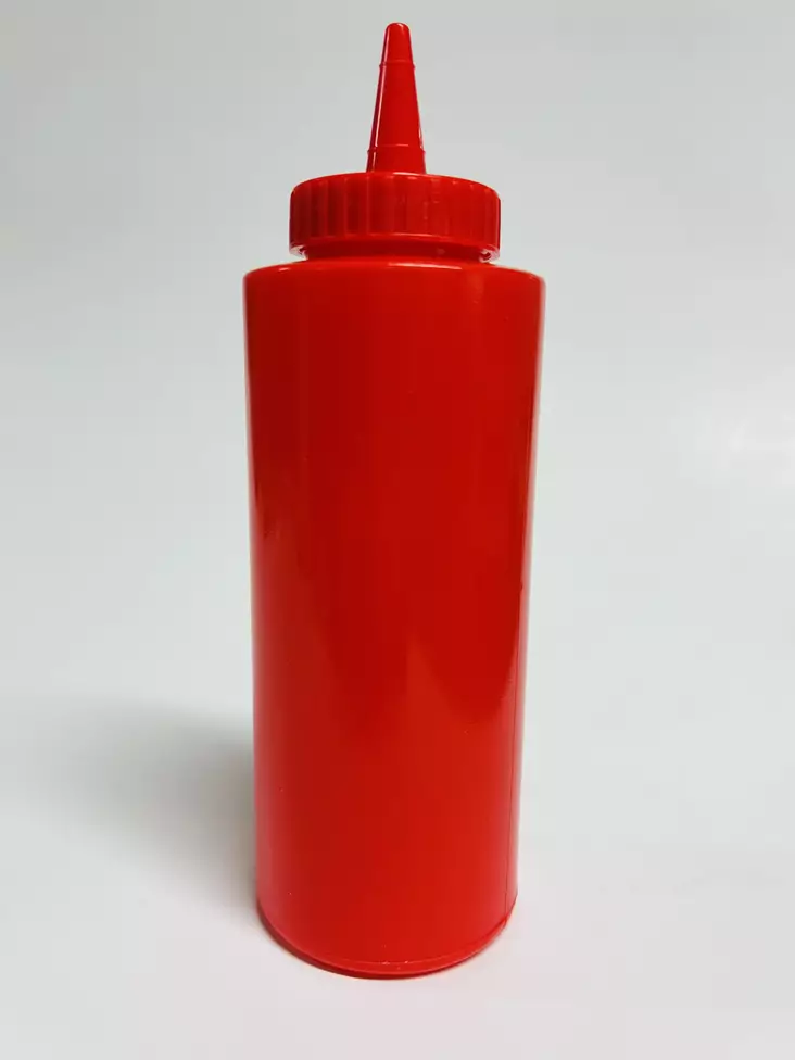 Punainen muovipullo kapea suu 360 ml - Grilli- ja muovipullot - Mplo360-221K - 1