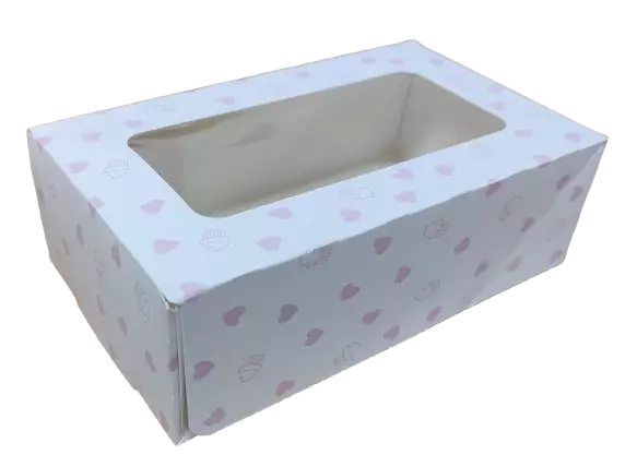 Pahvinen rasia ikkunalla 125x210x70 180 - Ateriarasiat - KR44385-kakkuras - 1