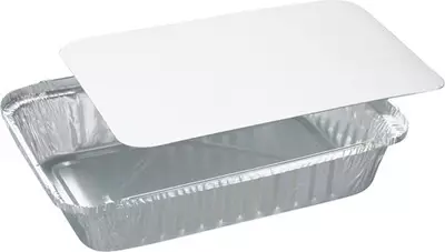 Alumiinirasia+kansi 212x147x40 870ml - Alumiinivuoat - Duni150406-alu - 1